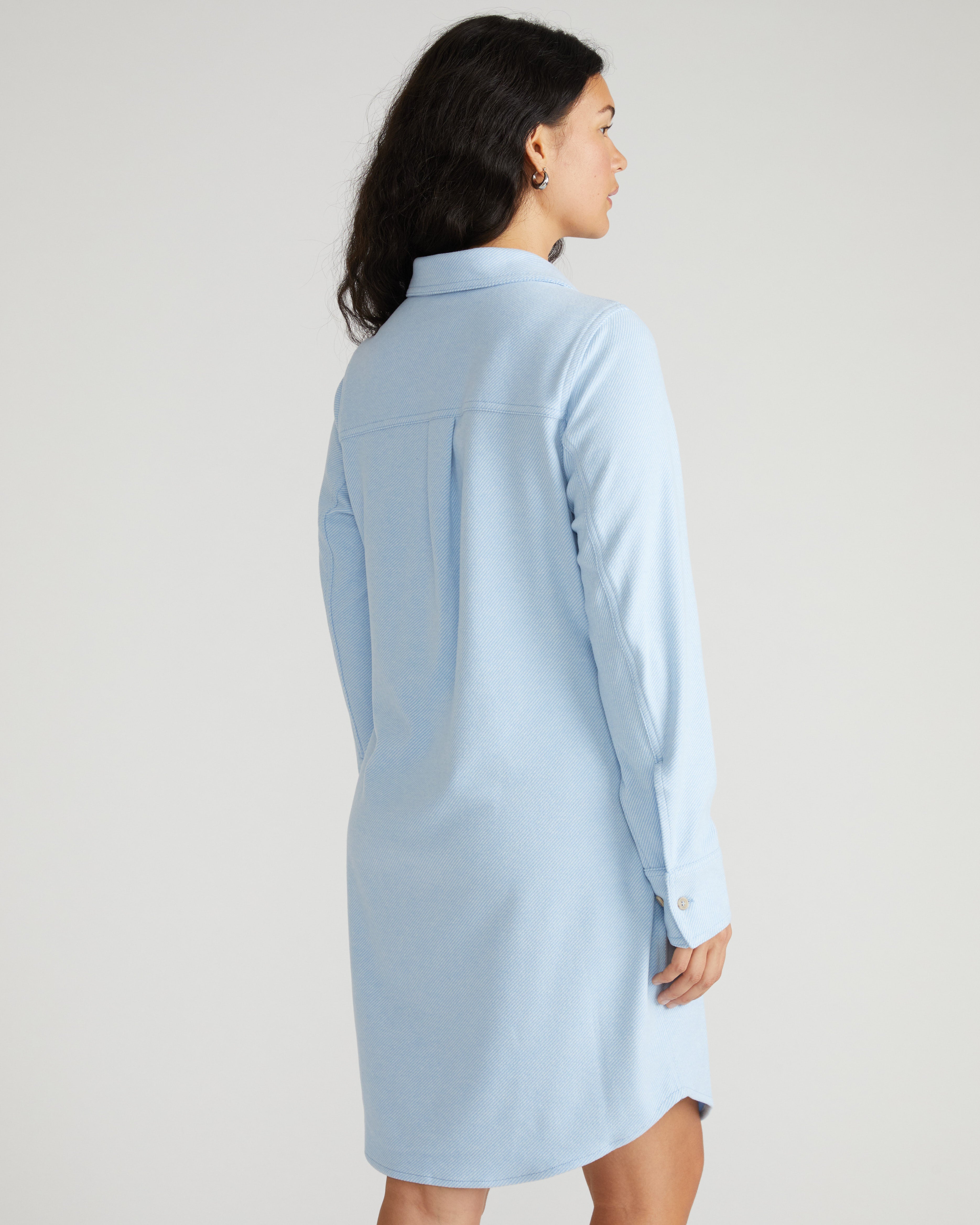 Maine Stretch Flannel Shirtdress - Battenberg Twill