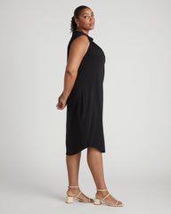 Shoulder Knot Dress - Black