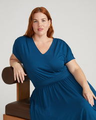 Minetta Liquid Jersey Dress - Deep Teal
