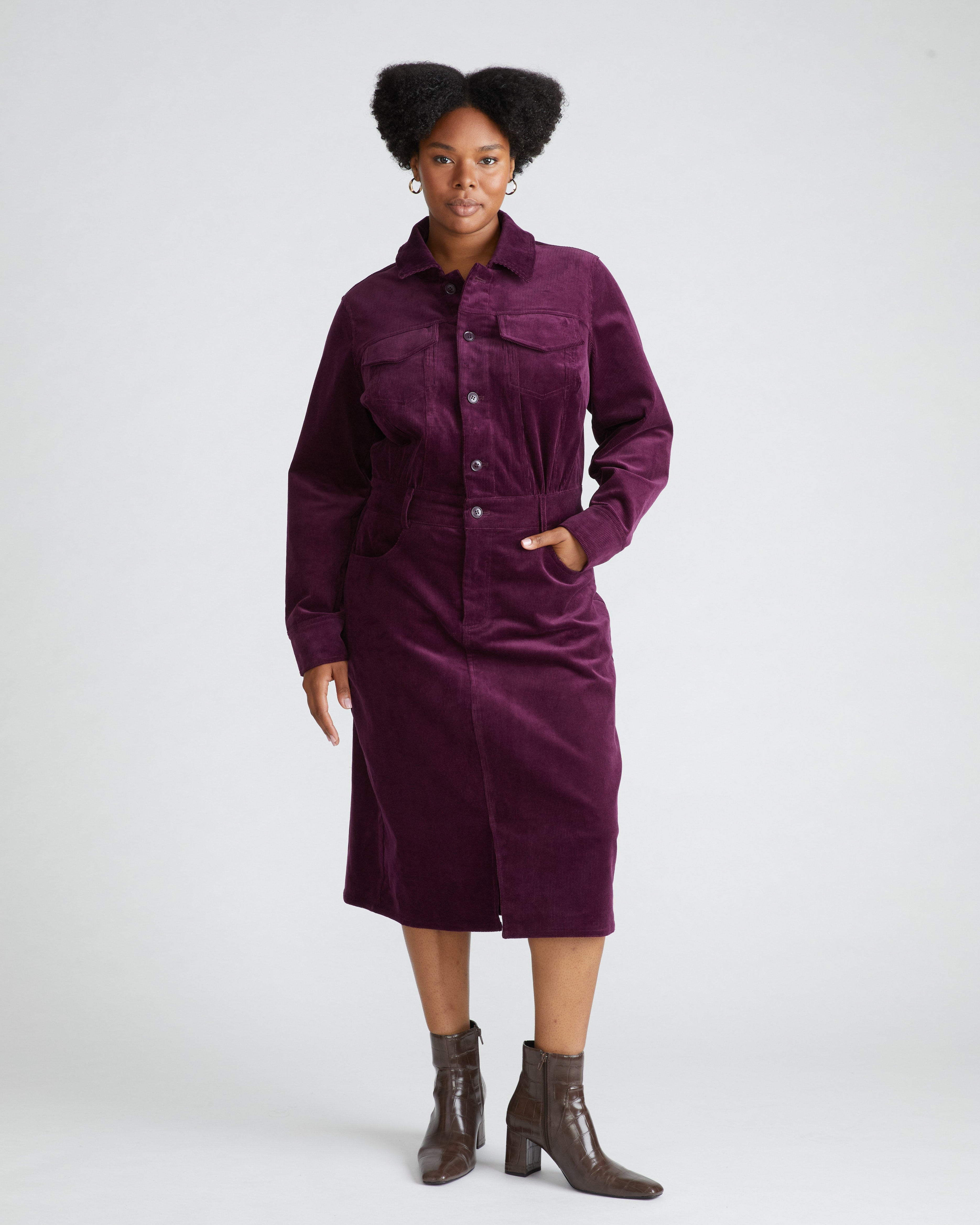 Dakota Corduroy Dress - Gamay