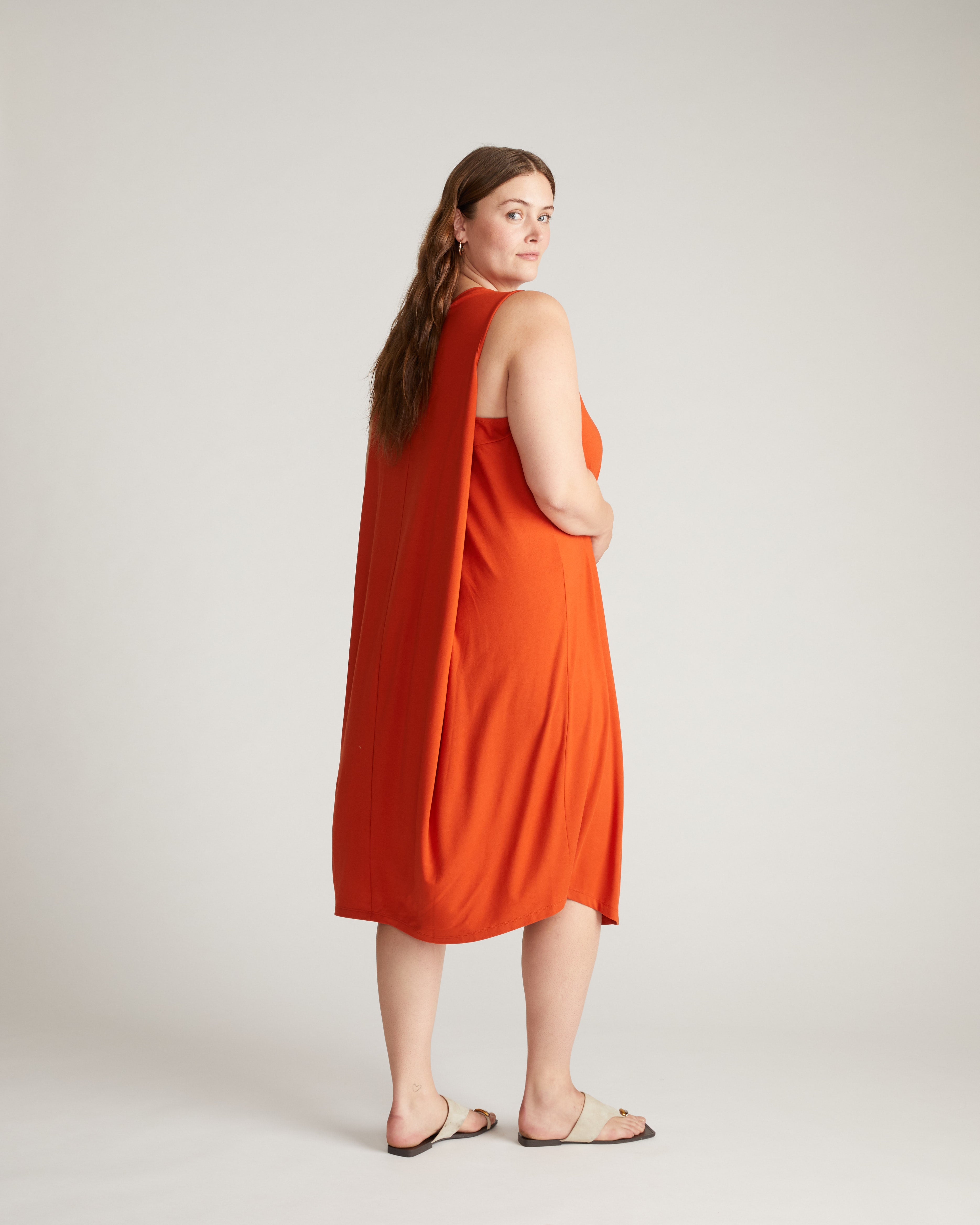 Pearl Divine Jersey Dress - Warm Russet