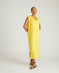 Kris Divine Jersey Kaftan - Yellow