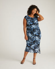 Oasis Mesh Dress - Tumbling Bouquet Print
