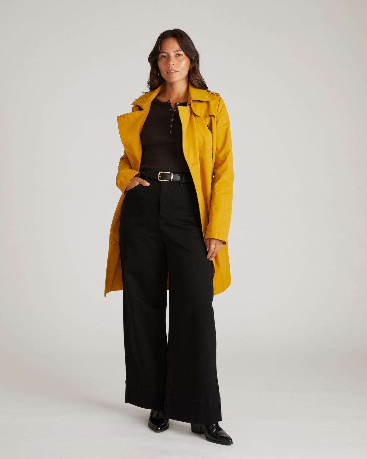 Derjon Trench Coat - Mustard