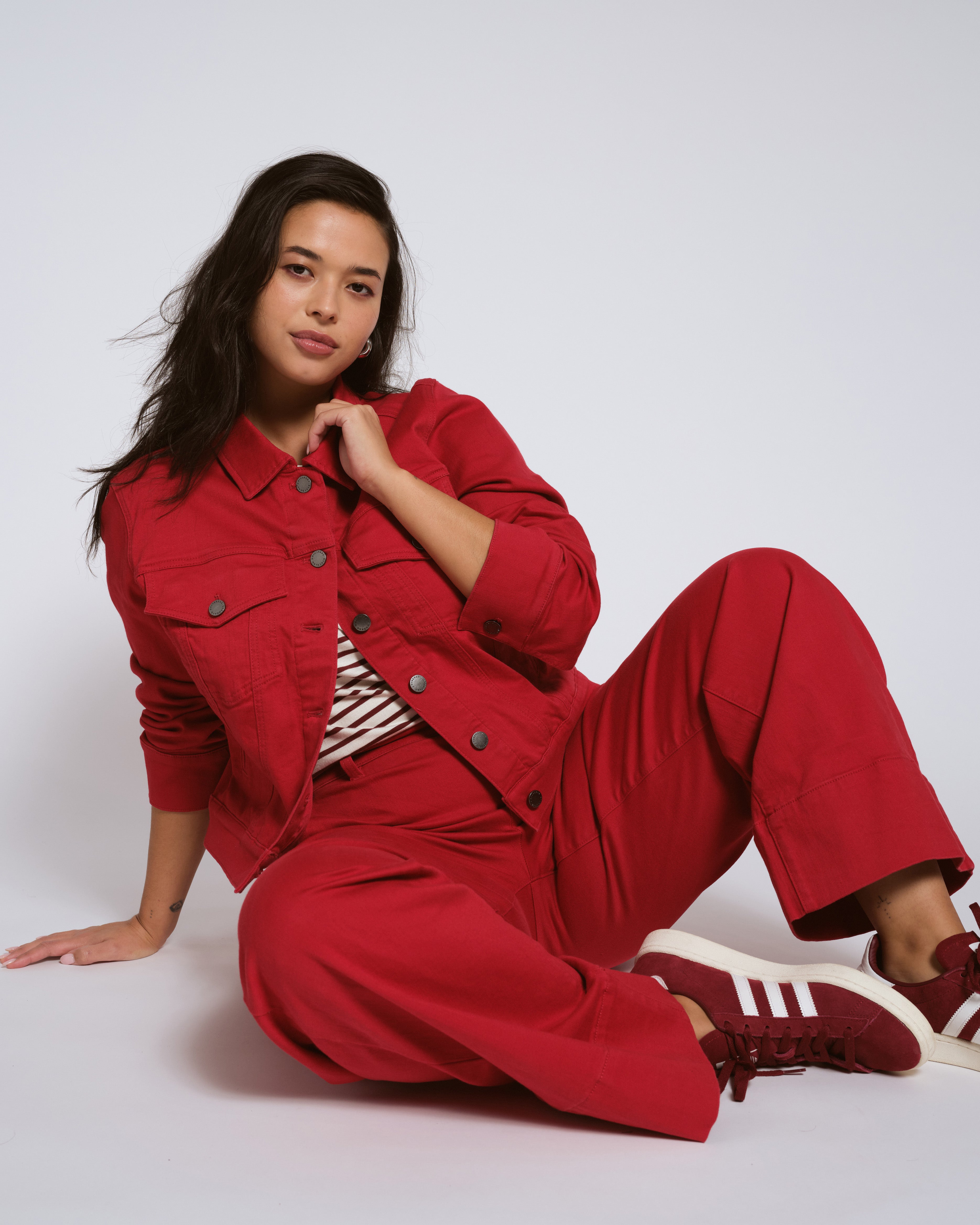 Kelsey Denim Jacket - Very Red