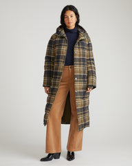 Everest Long Hooded Puffer 2 - Scottish Breakfast Plaid