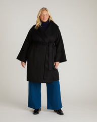 Asha Double Face Wool Coat - Black