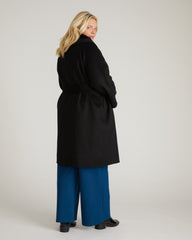 Asha Double Face Wool Coat - Black