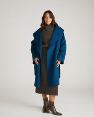 Asha Double Face Wool Coat - Deep Teal