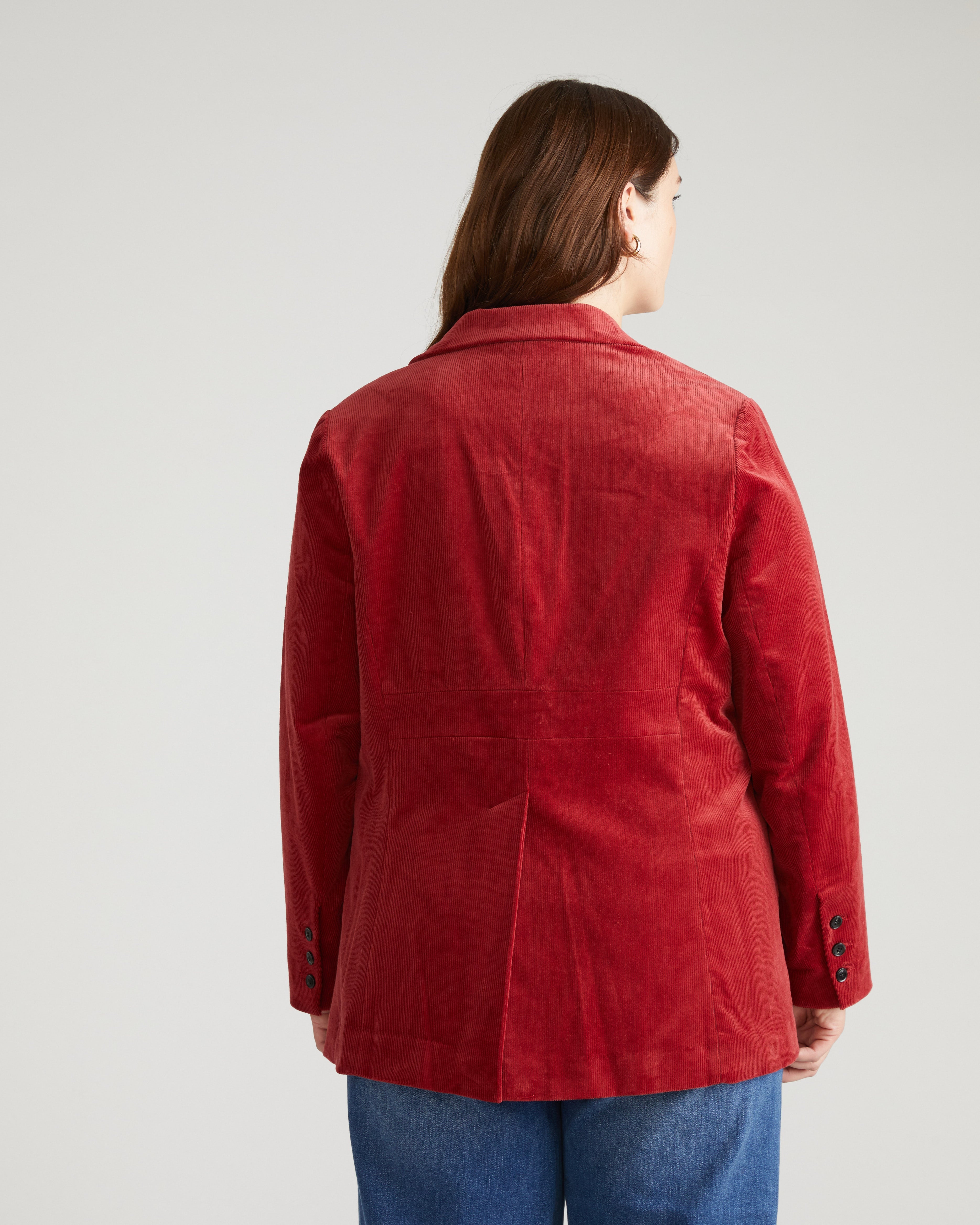 Davis Corduroy Blazer - Autumnal Red