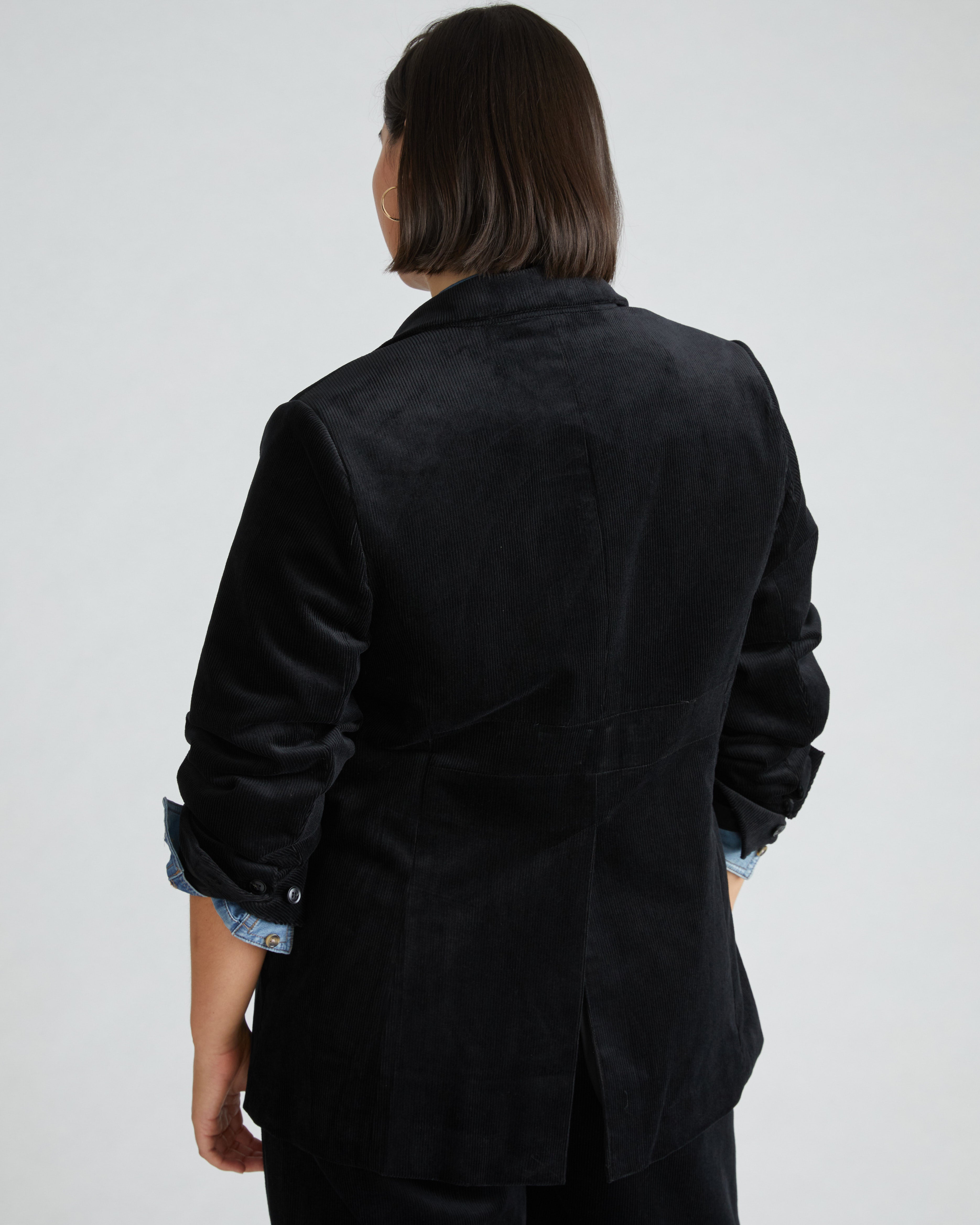 Davis Corduroy Blazer - Black