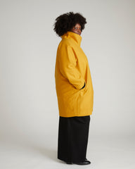 Marlo Cocoon Coat - Mustard