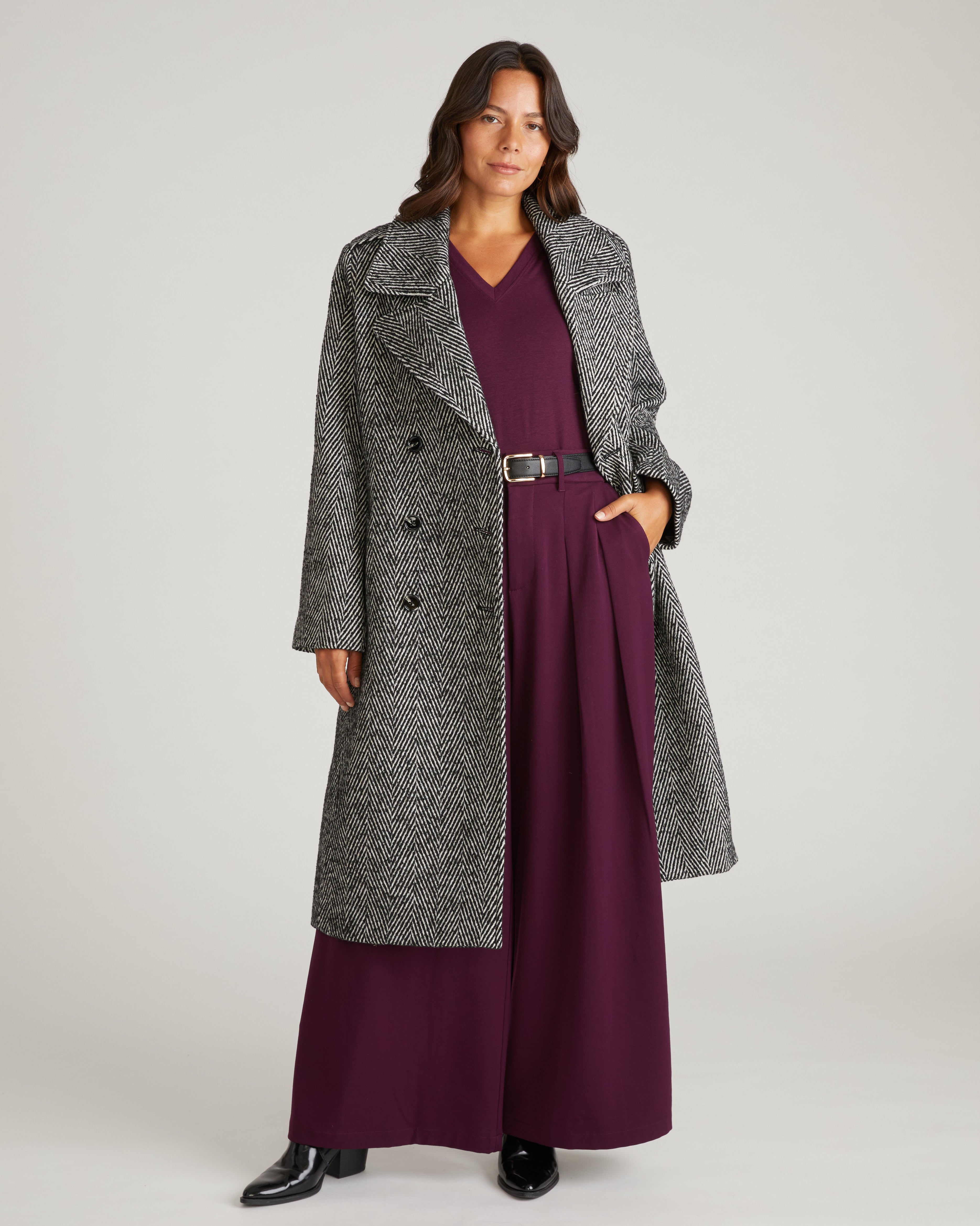 Callaghan Wool Coat - Herringbone