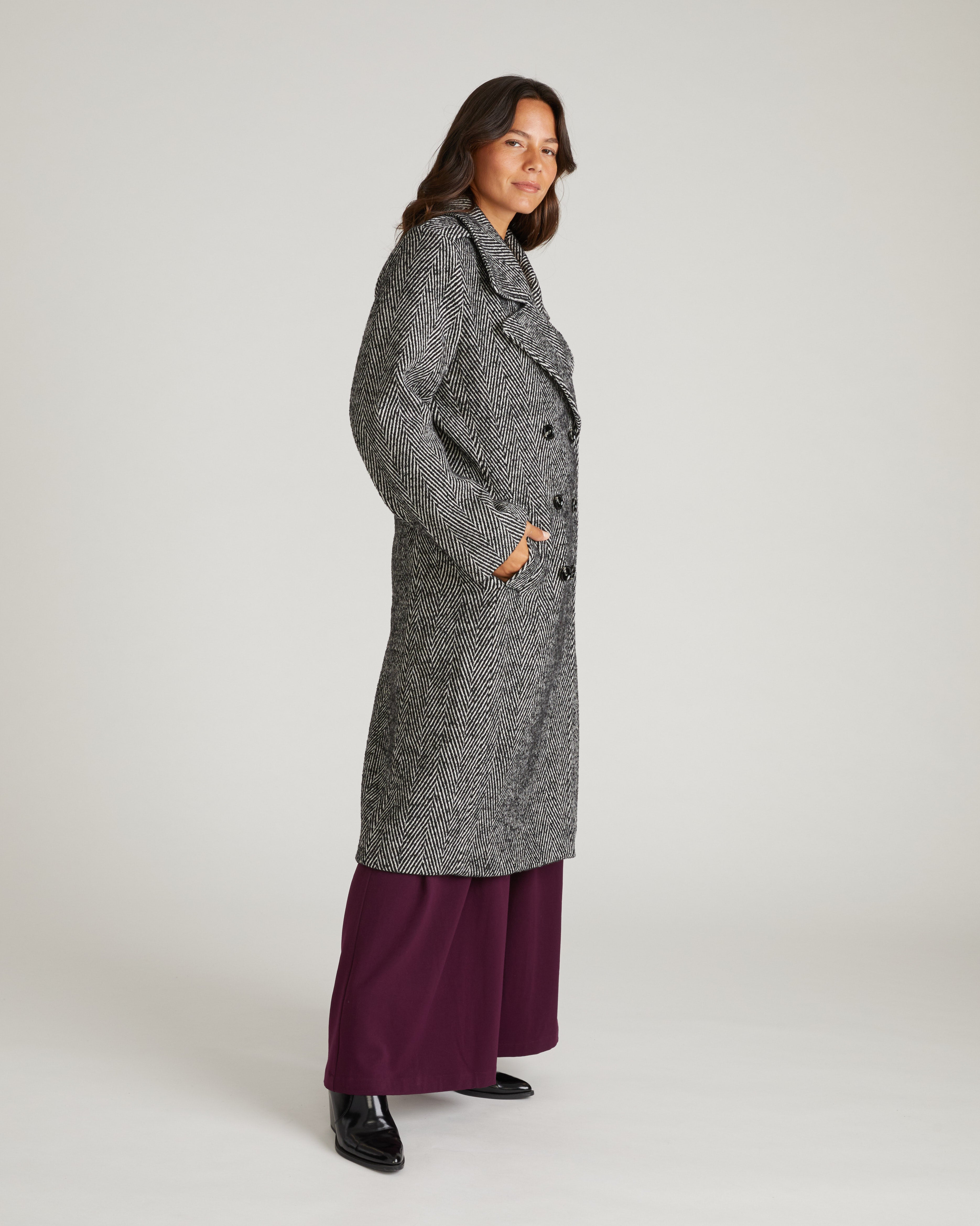 Callaghan Wool Coat - Herringbone