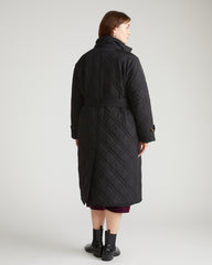 Nehra Quilted Coat - Black