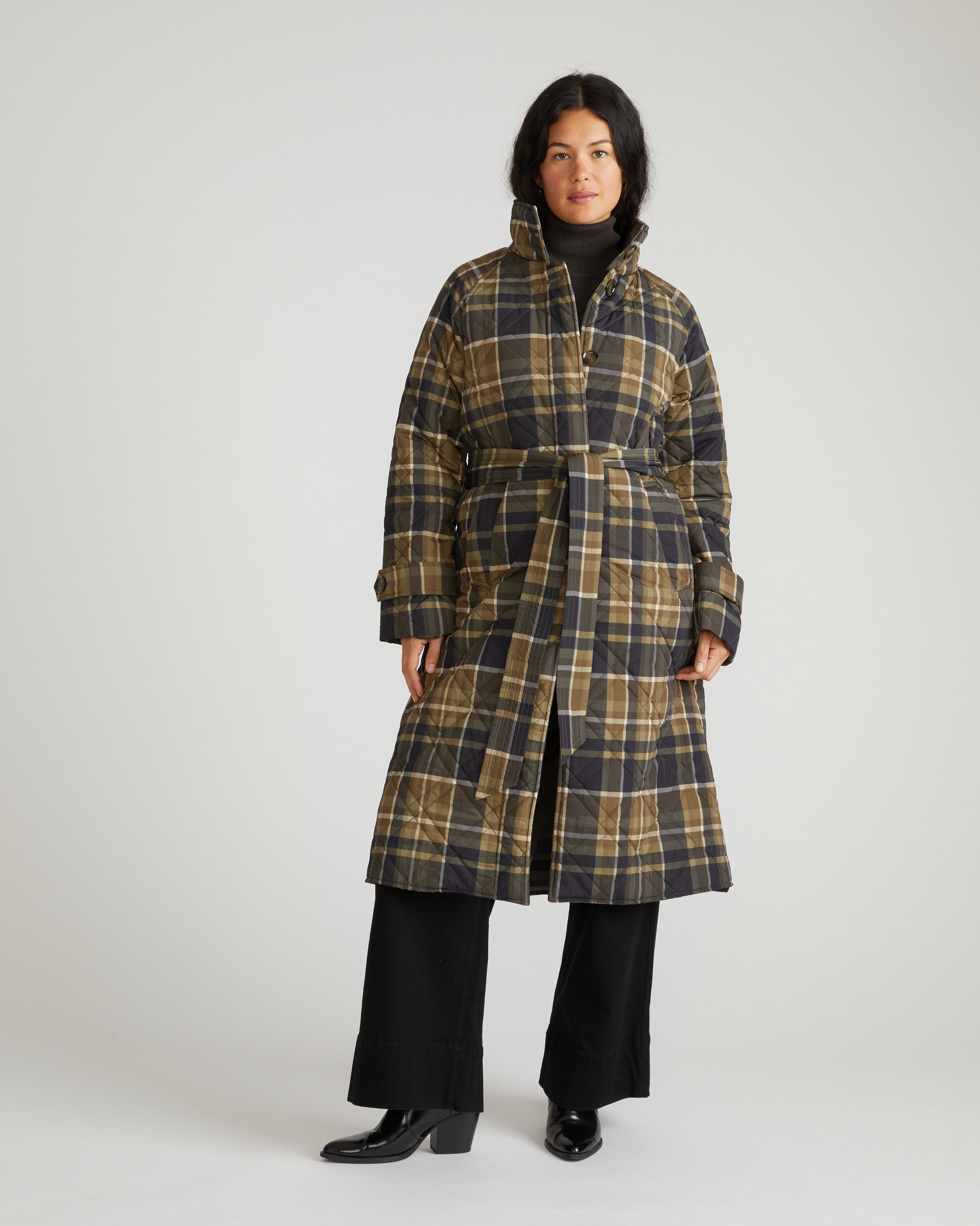 Nehra Quilted Coat - Scottish Breakfast Plaid