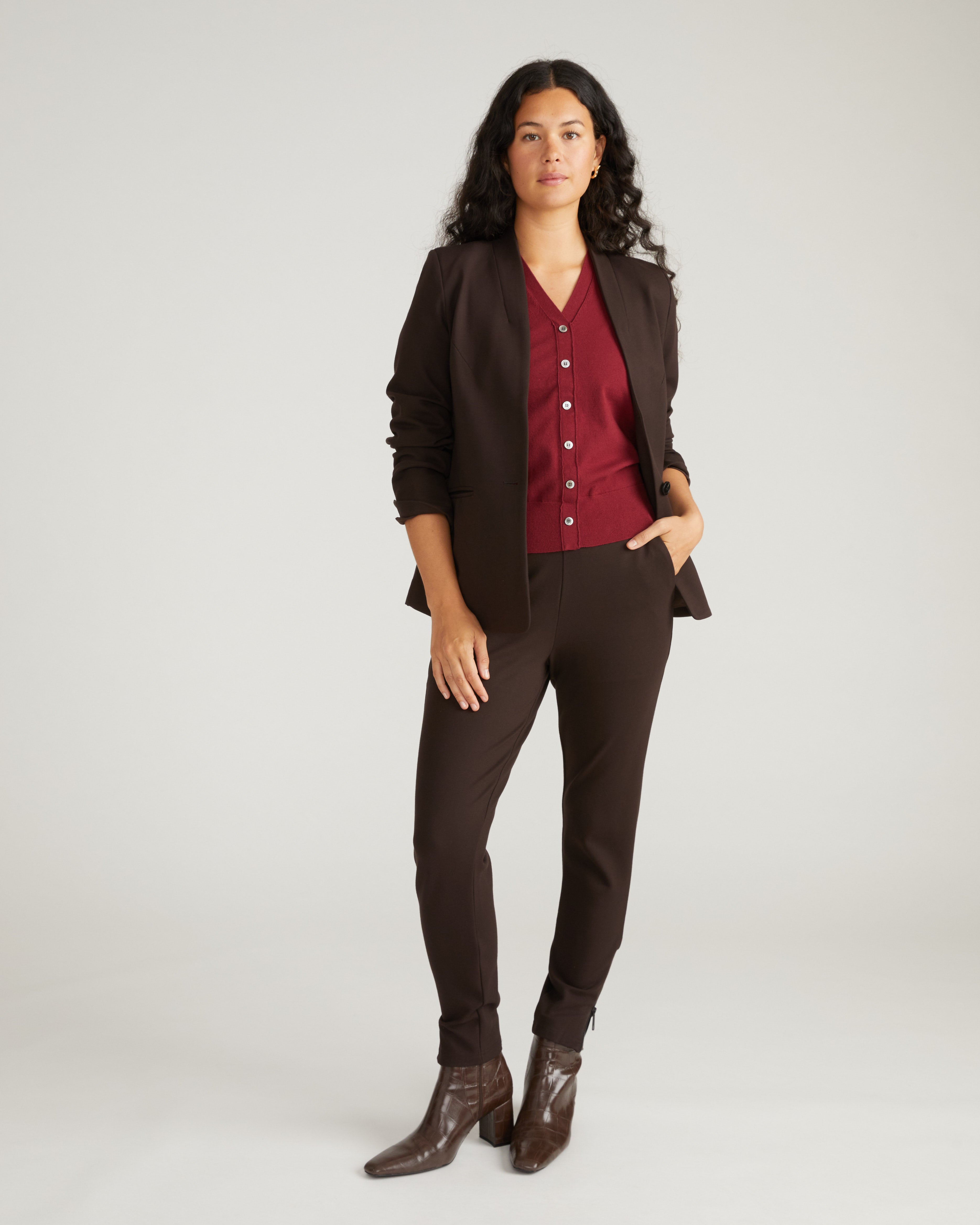 Moro Pocket Signature Ponte Pants - Espresso