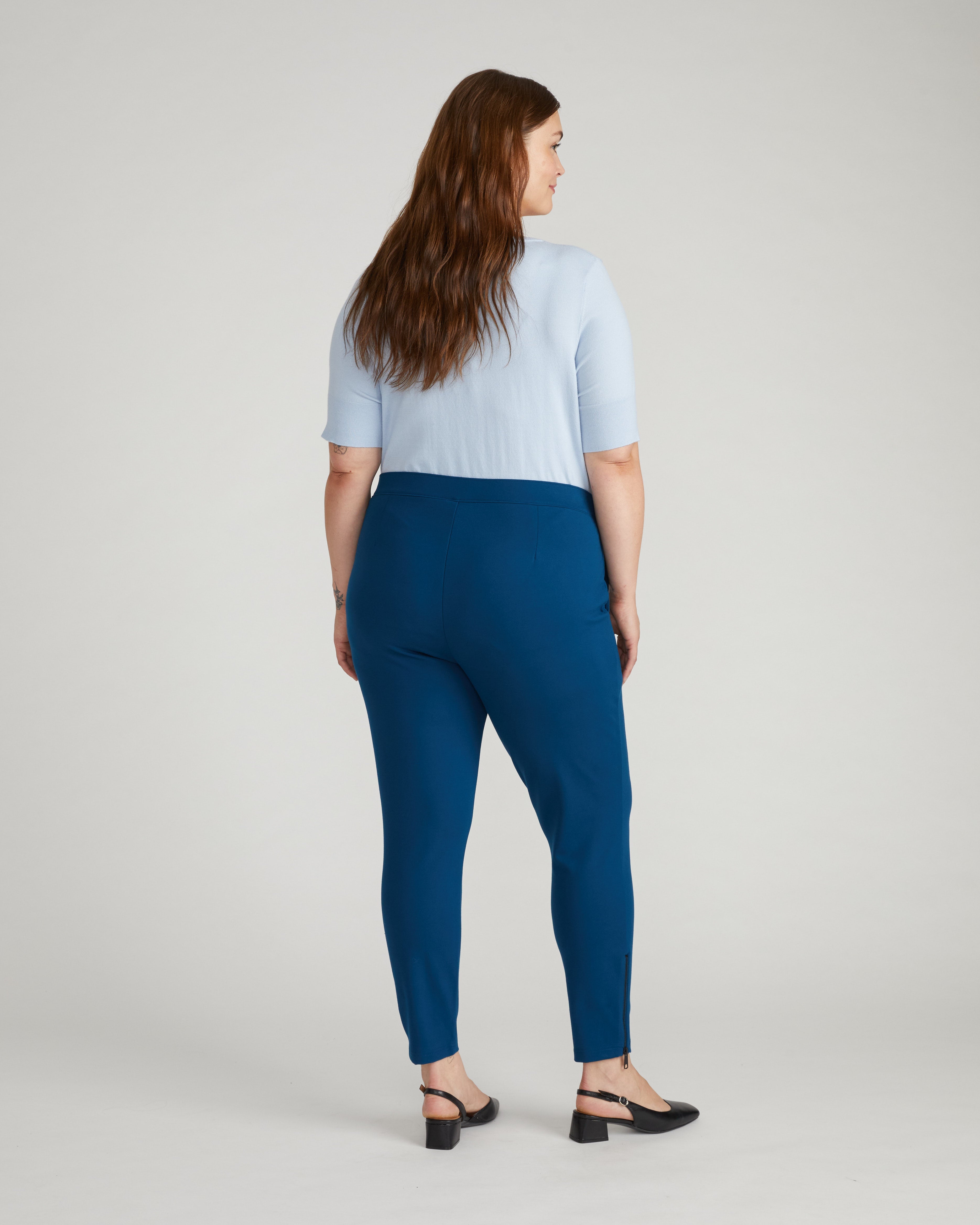 Moro Pocket Signature Ponte Pants - Deep Teal