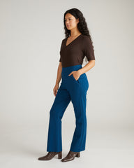 Pull On Bootcut Ponte Pants - Deep Teal