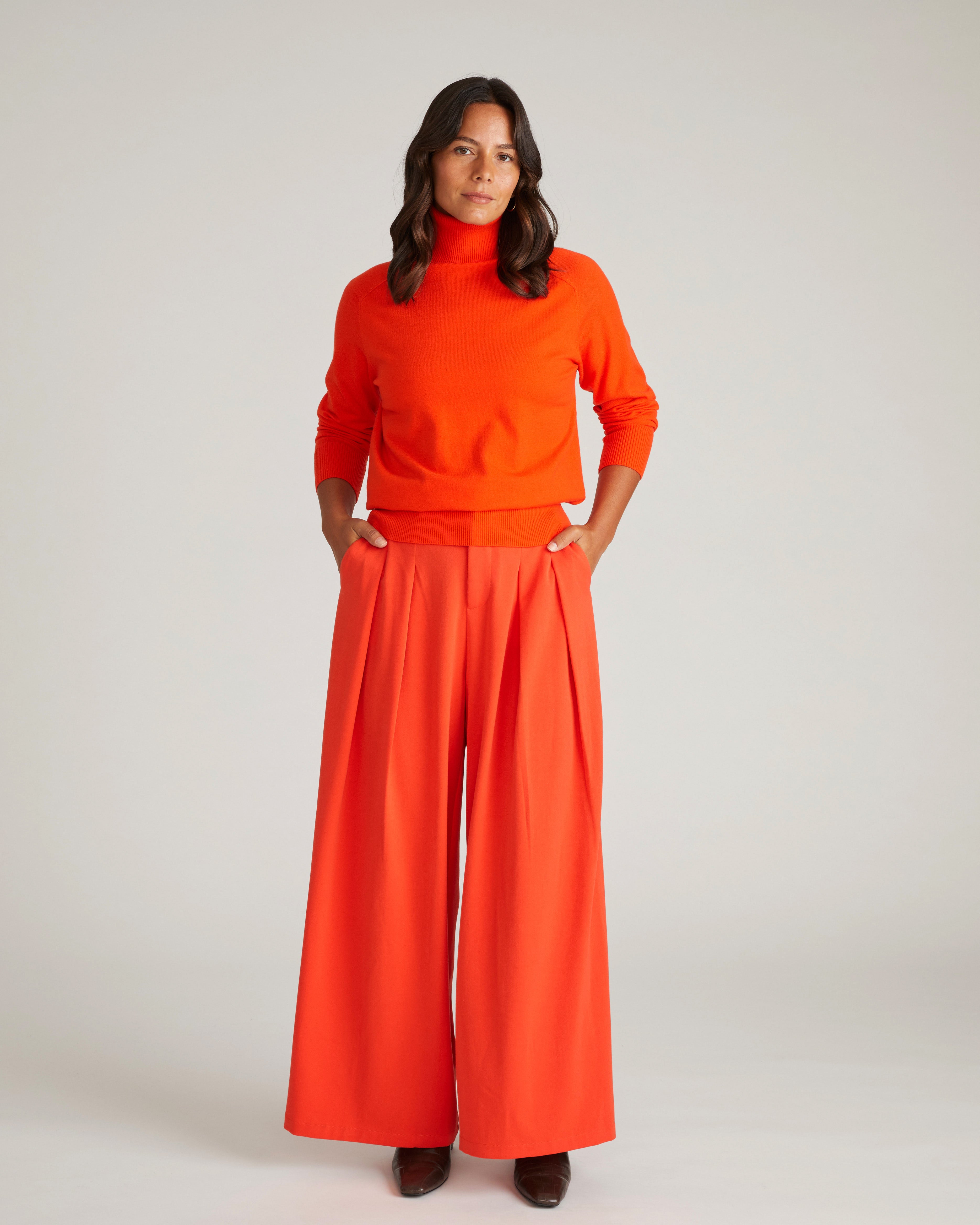 All Day Palais Wide Leg Pants - Poppy