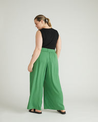 Palais Cooling Cupro Wide Leg Pant - Clover