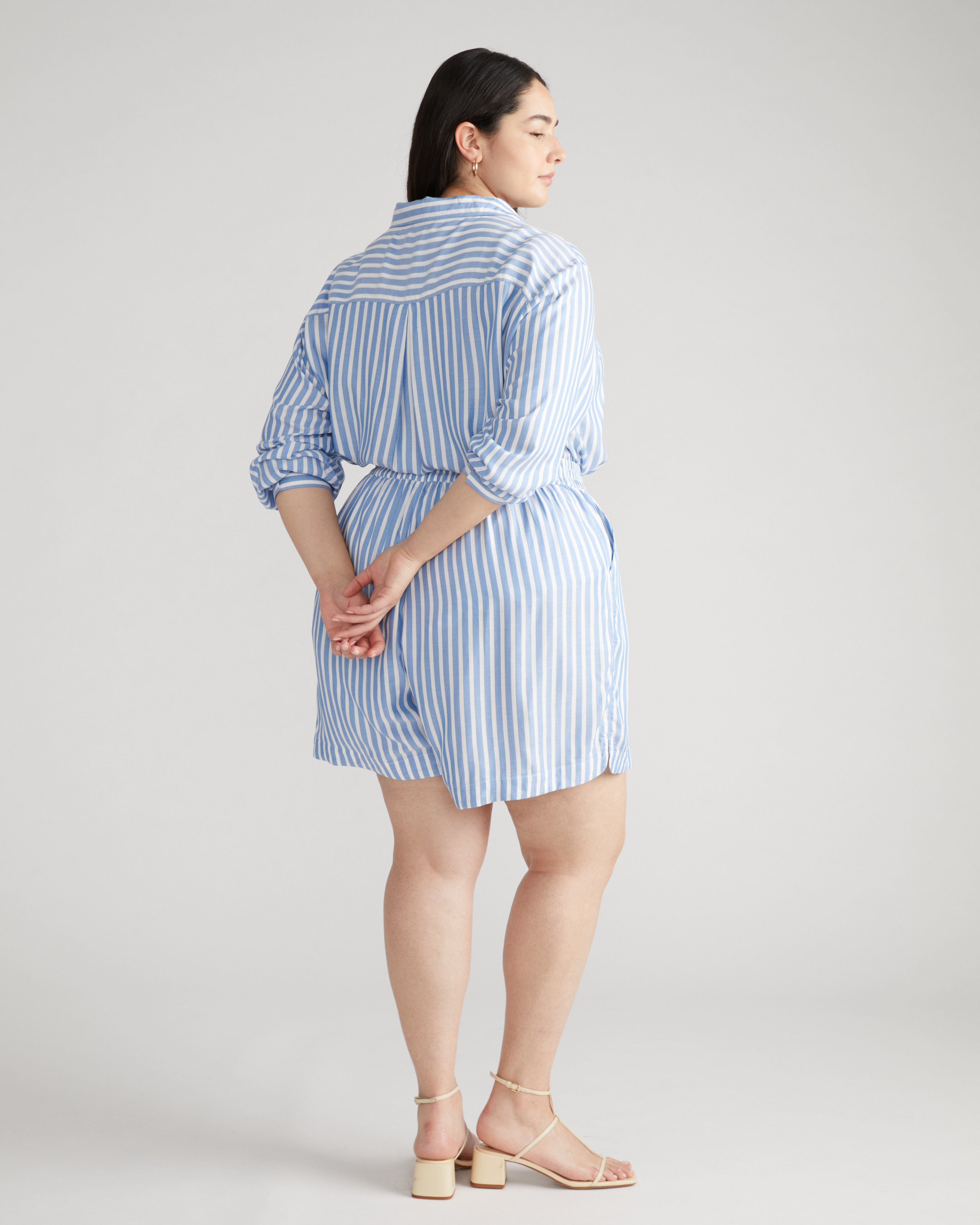 Beach Shorts - Blue/White Stripe