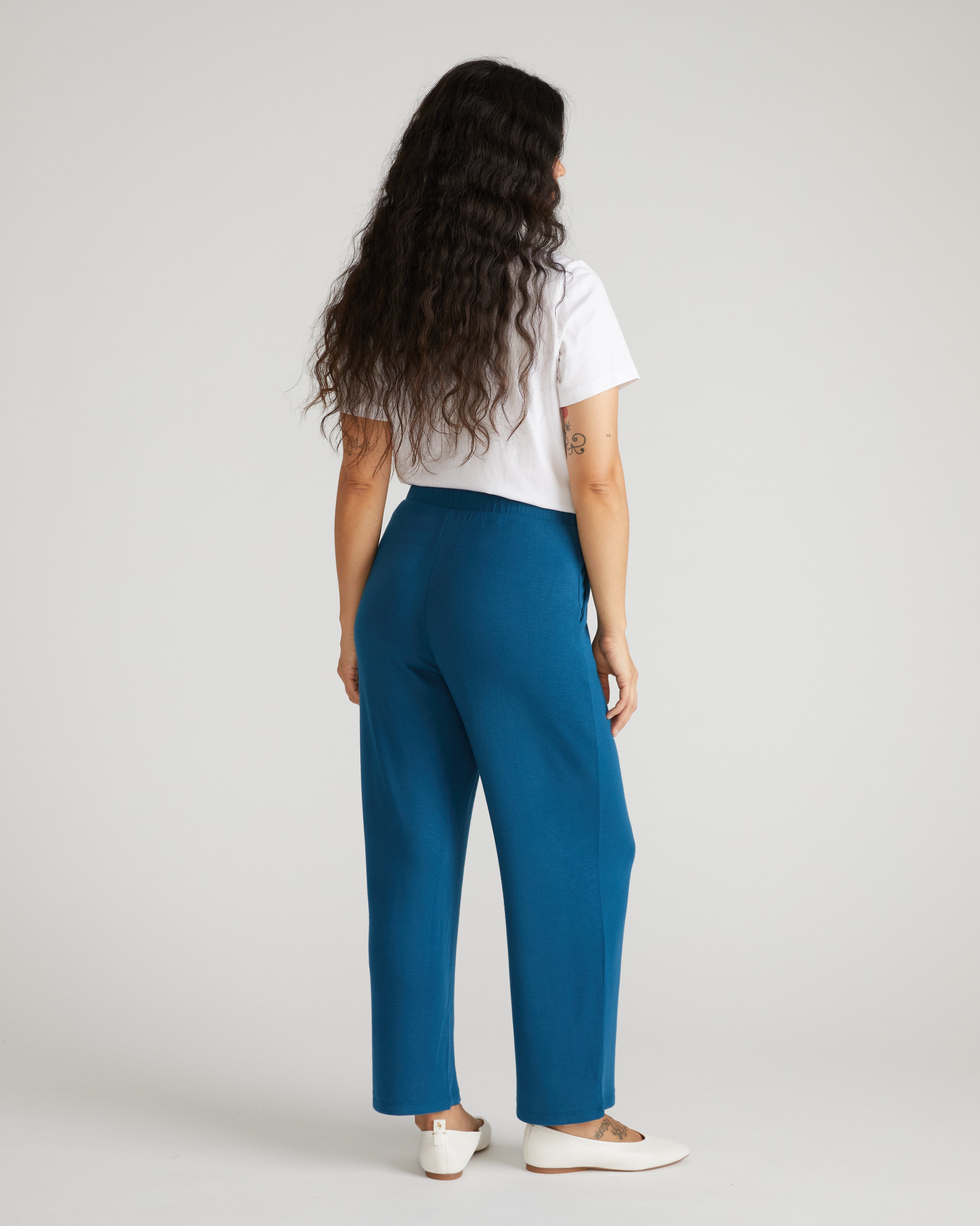 TravelKnit Relaxed Pants - Blue Teal