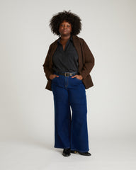 Kidjo Tailored Wool Jacket - Black/Brown Herringbone