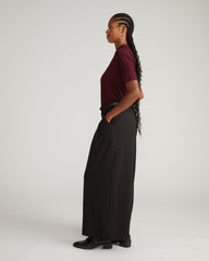 Palais Wide Leg Ponte Pants - Slate Pinstripe