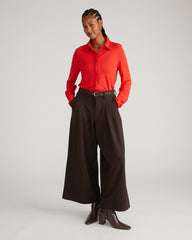 Palais Wide Leg Ponte Pants - Espresso
