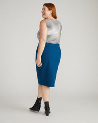 Danube Ponte Skirt - Deep Teal