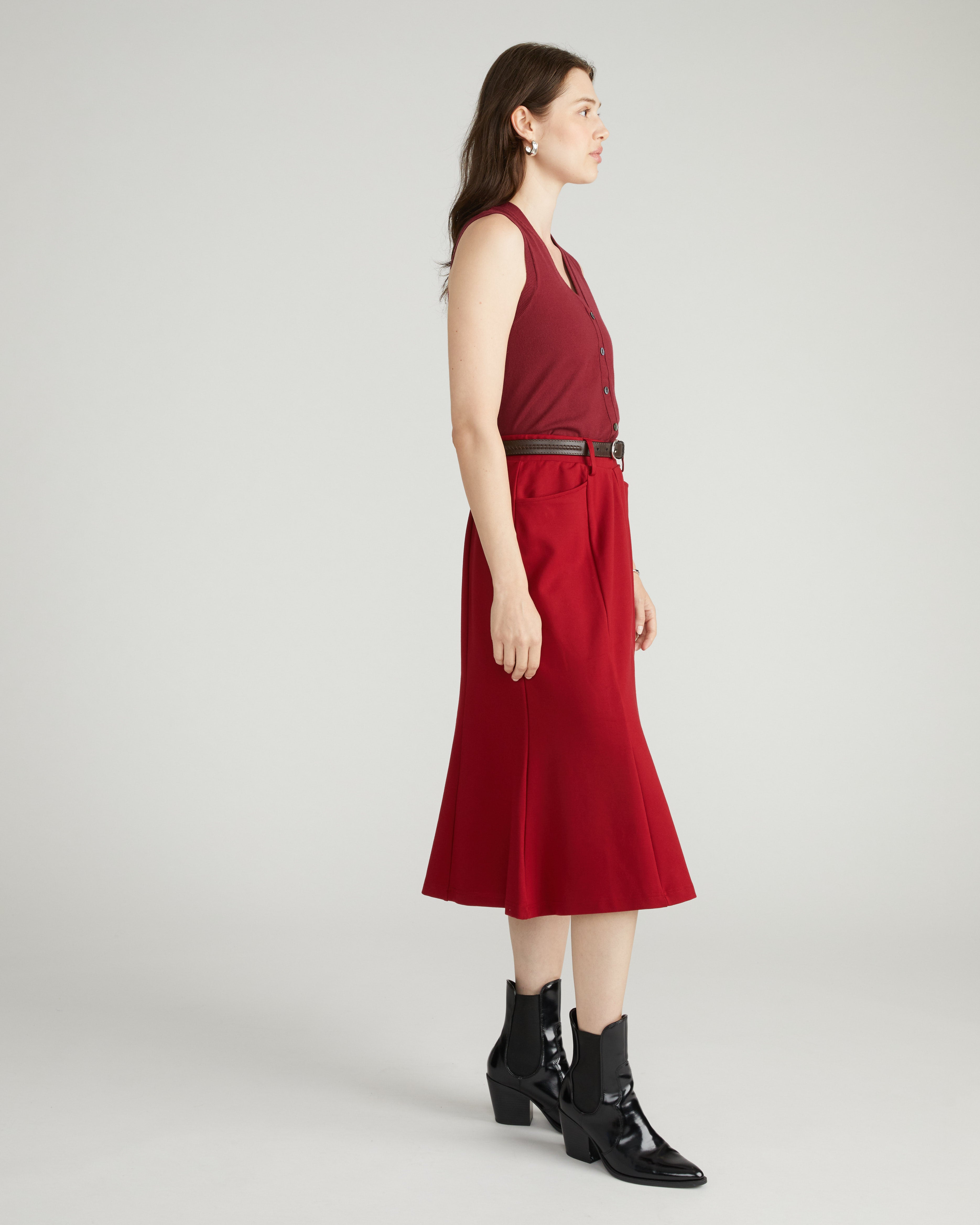 Carla Ponte Skirt - Garnet