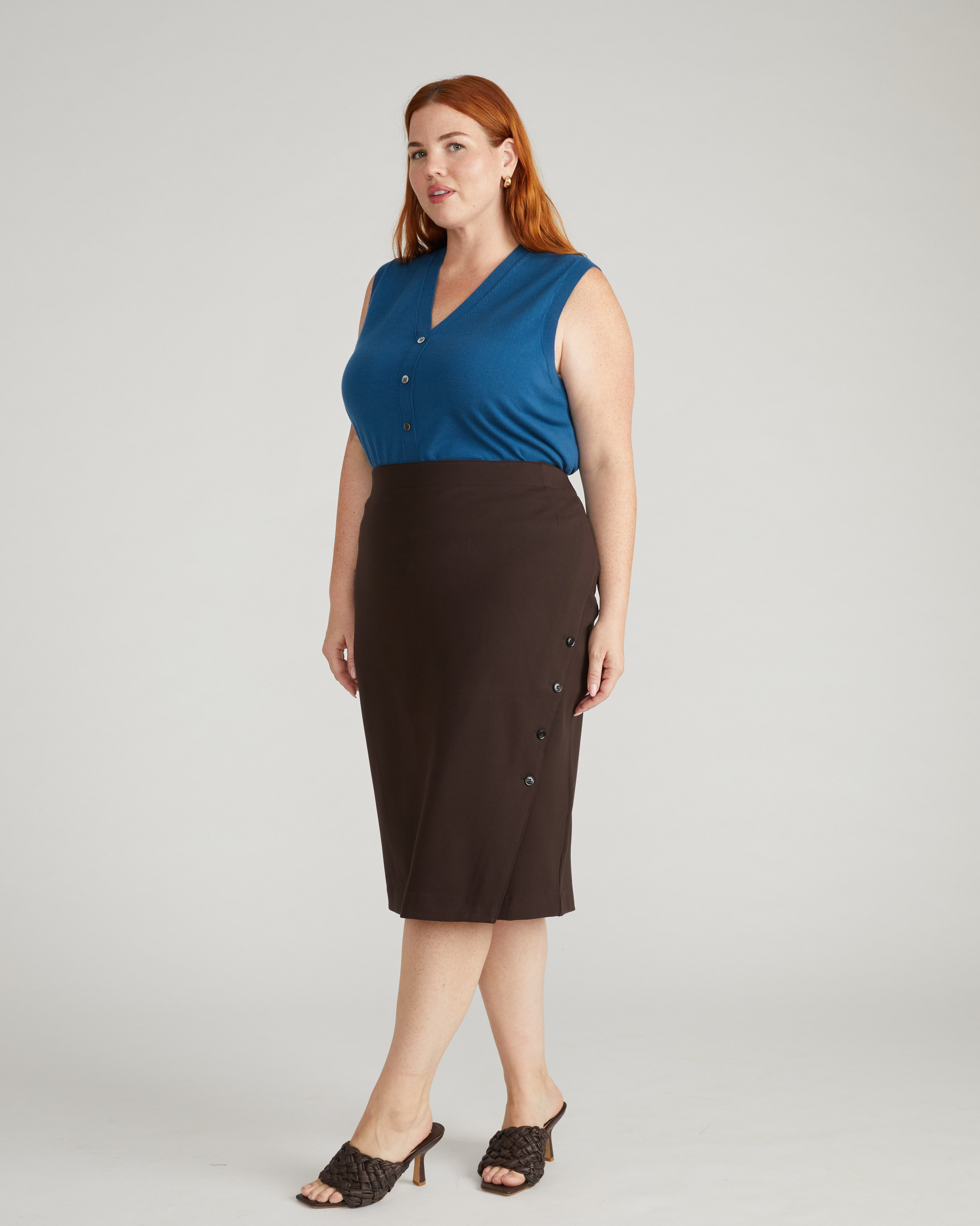 Anya Ponte Skirt - Espresso