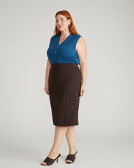 Anya Ponte Skirt - Espresso