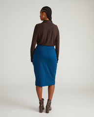 Anya Ponte Skirt - Deep Teal