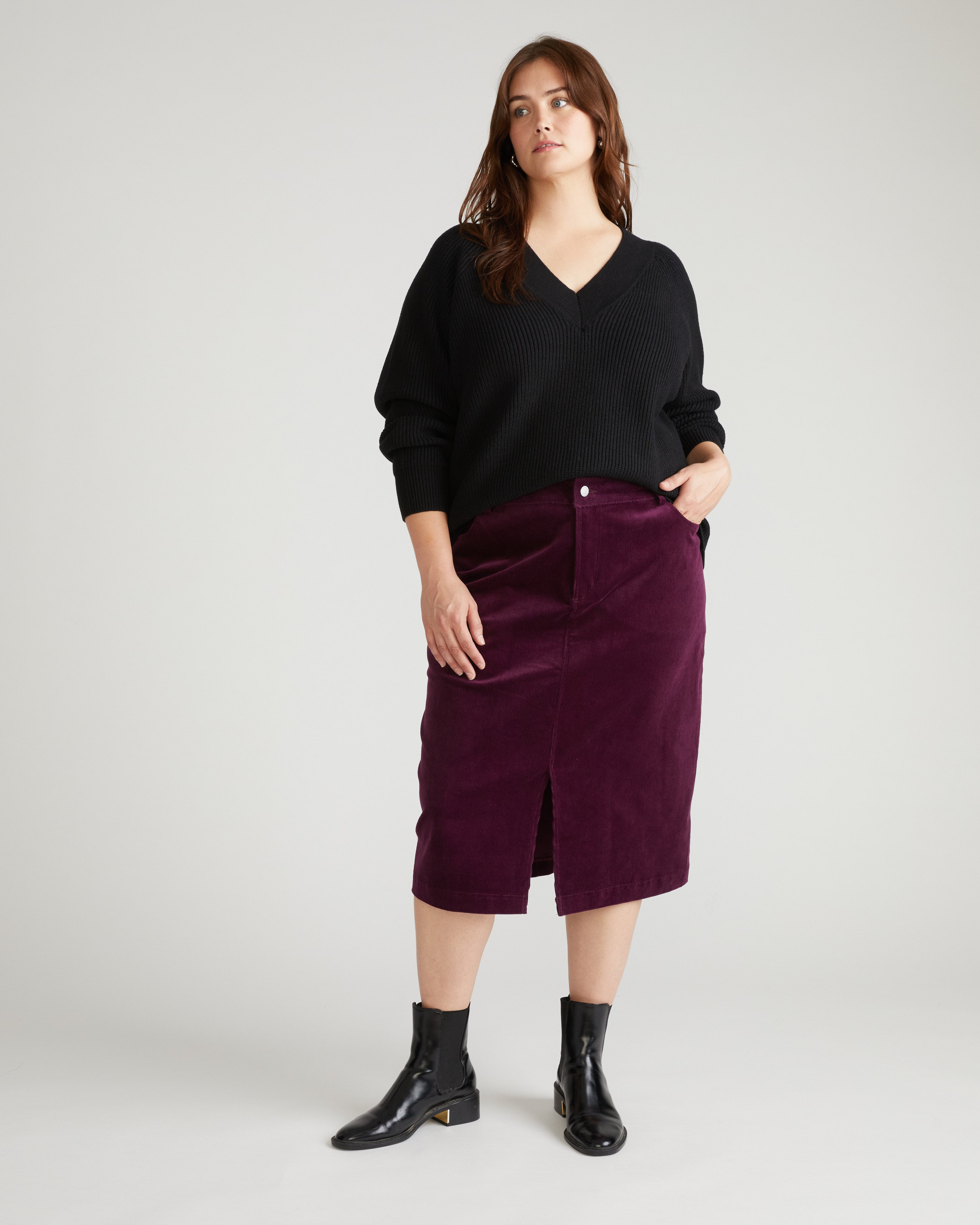 Suzi Corduroy Skirt - Gamay