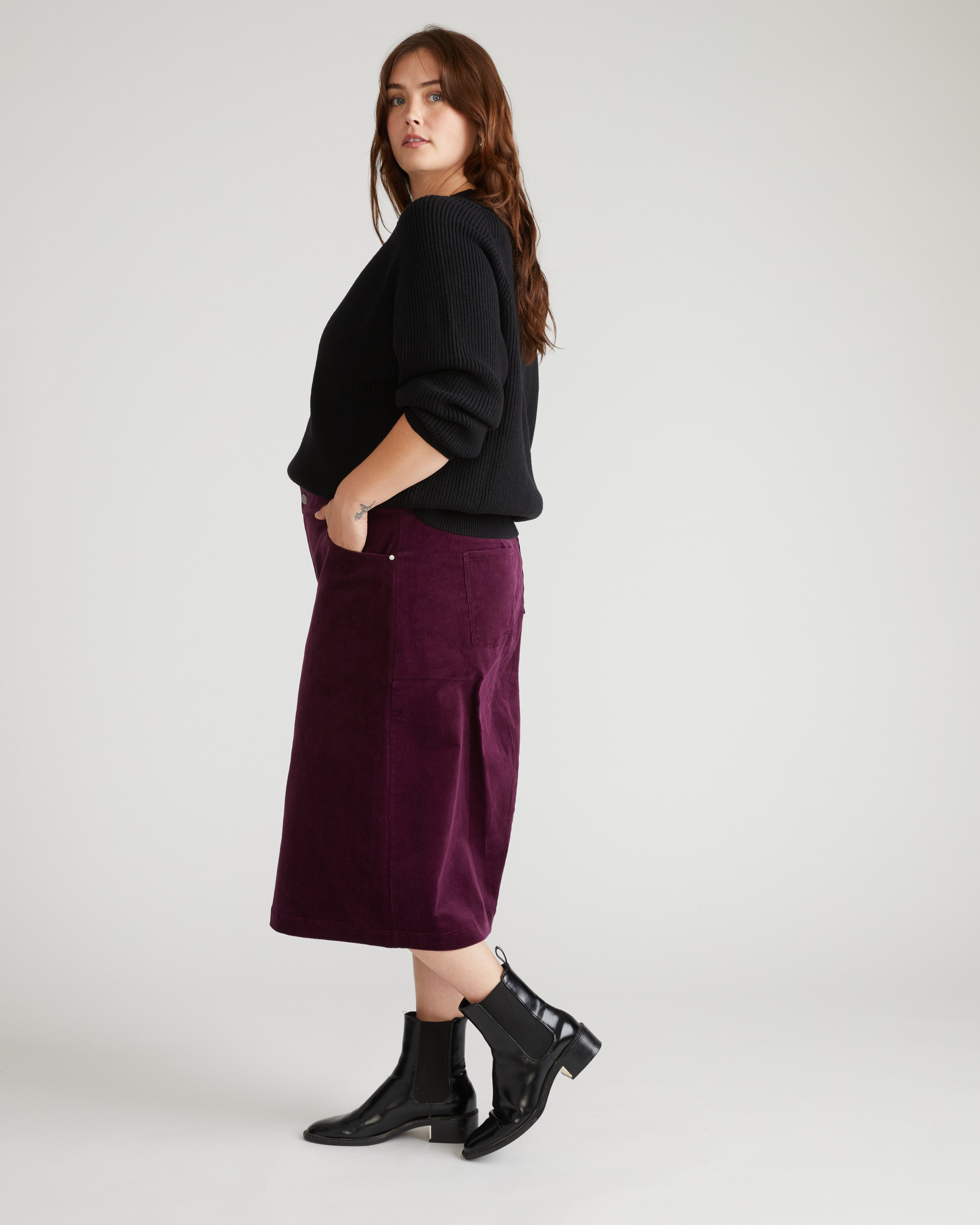 Suzi Corduroy Skirt - Gamay