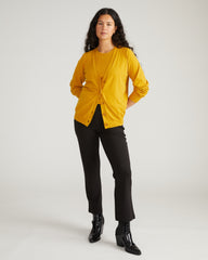 Savvy Fine Knit Cardigan - Mustard