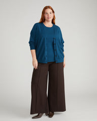 Savvy Fine Knit Cardigan - Deep Teal