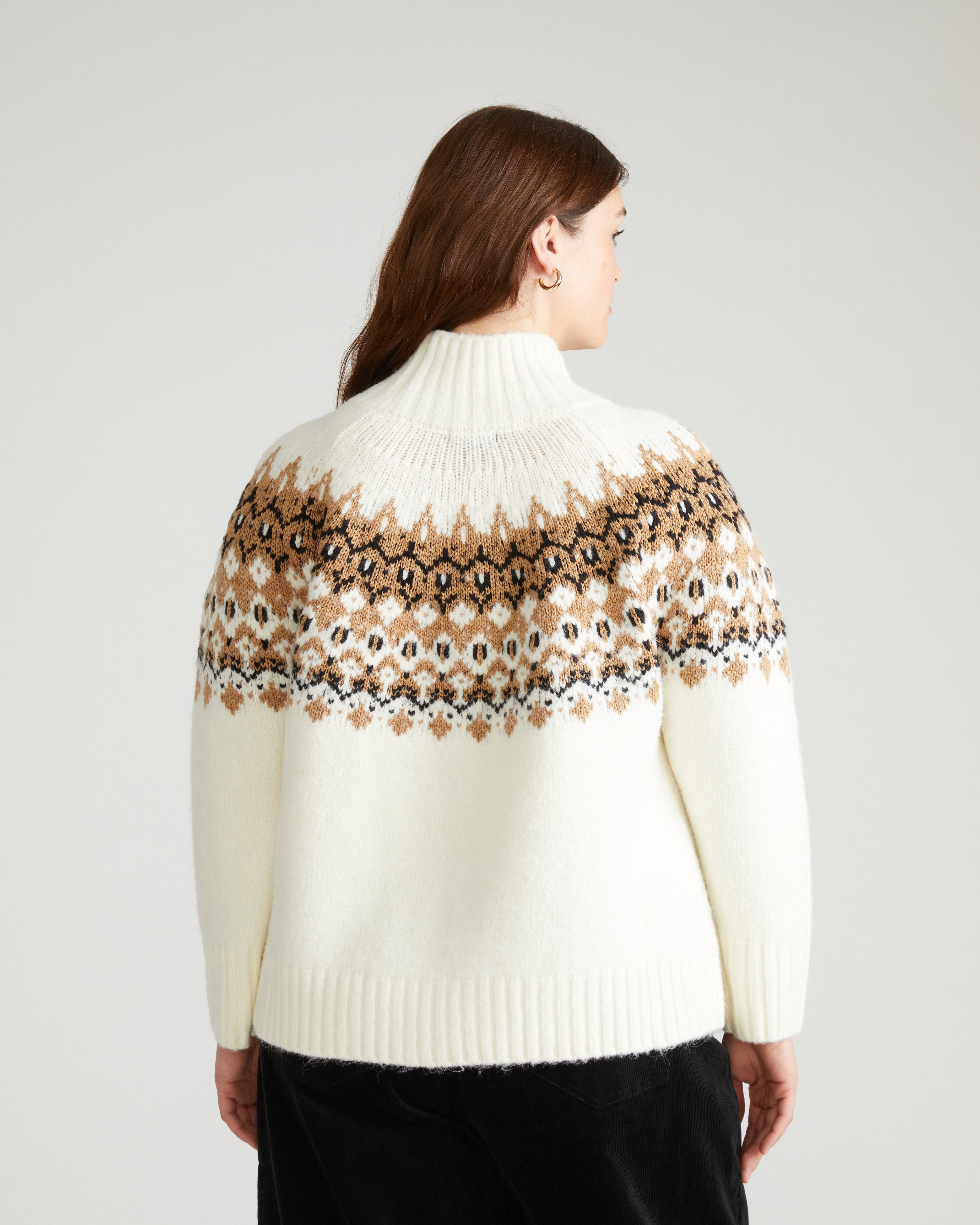 Fair Isle Sweater - Cream Fair Isle
