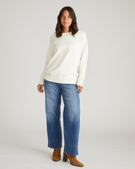 Noomi Cold Shoulder Sweater - Cream