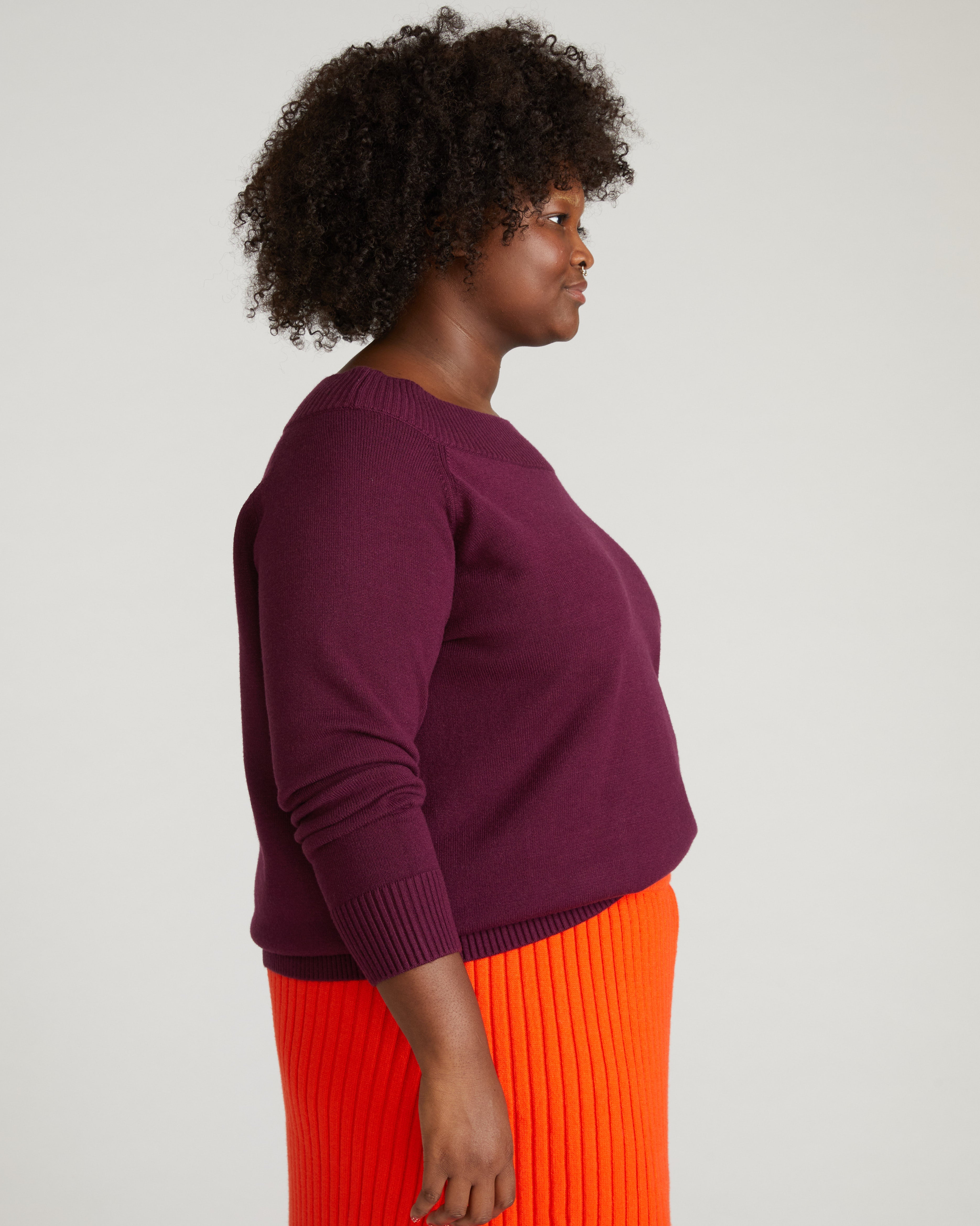 Noomi Cold Shoulder Sweater - Gamay