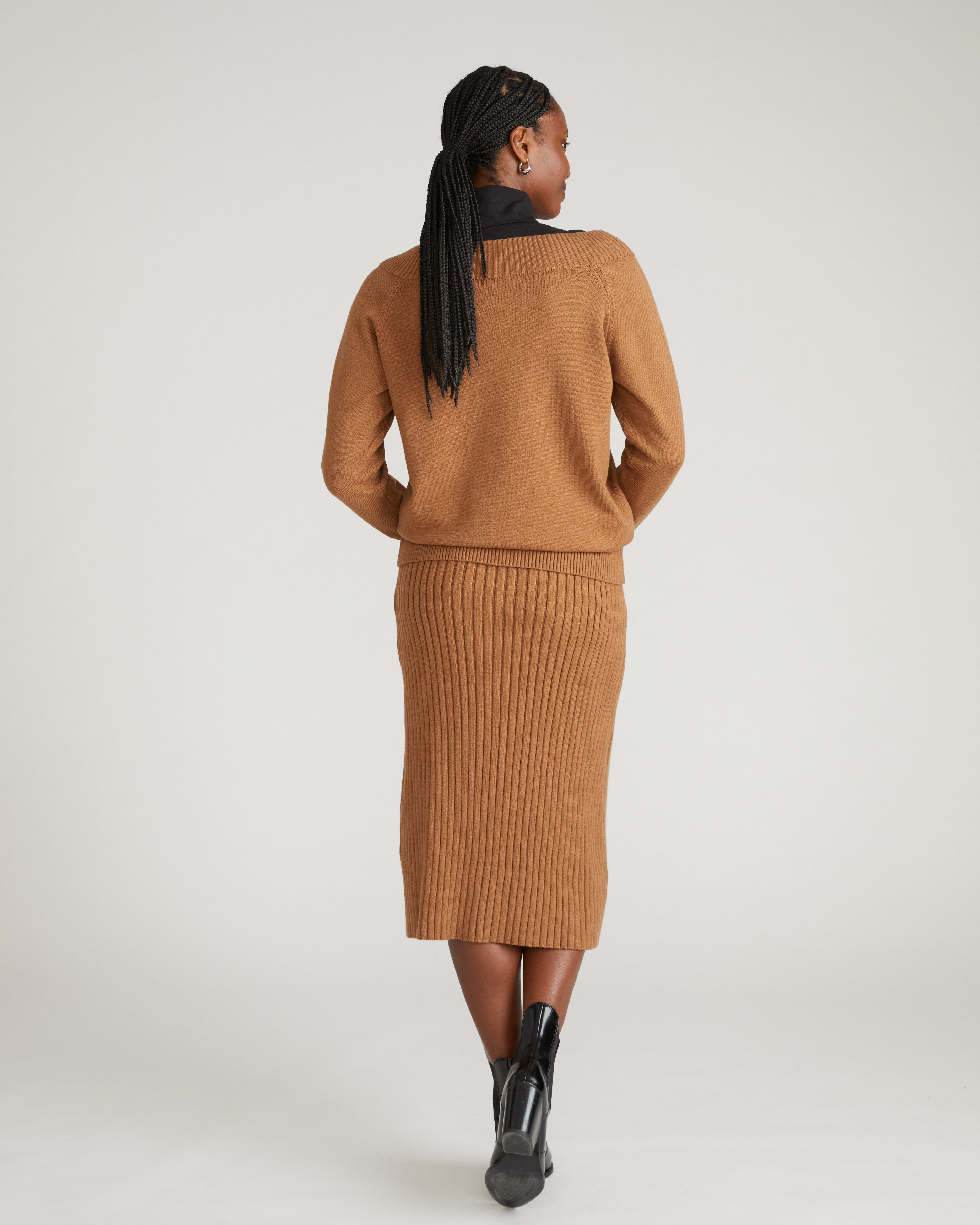 Risa Sweater Skirt - Classic Camel