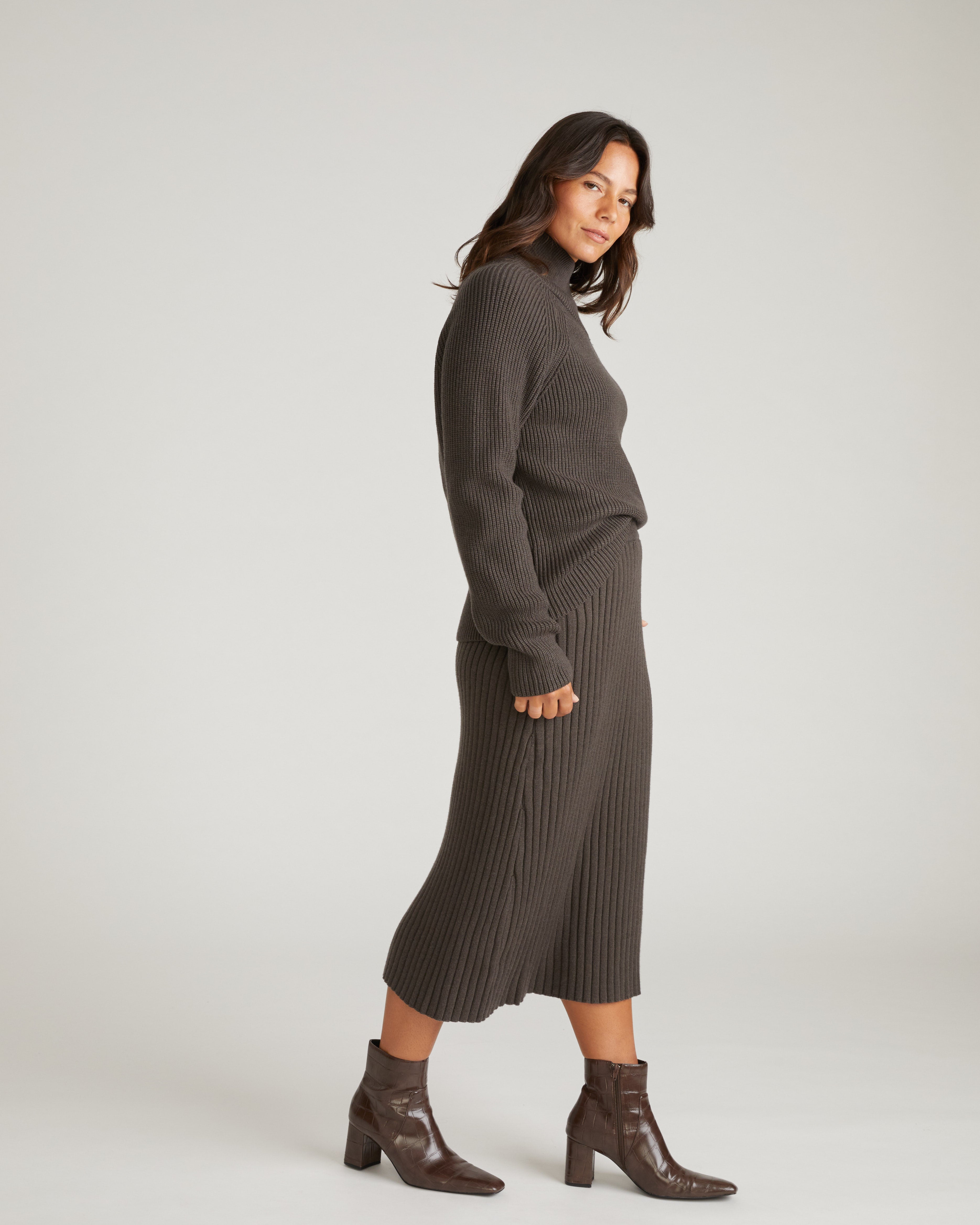 Risa Sweater Skirt - Graphite
