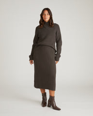 Arly Wrap Neck Sweater - Graphite
