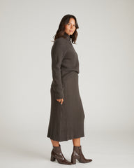 Arly Wrap Neck Sweater - Graphite