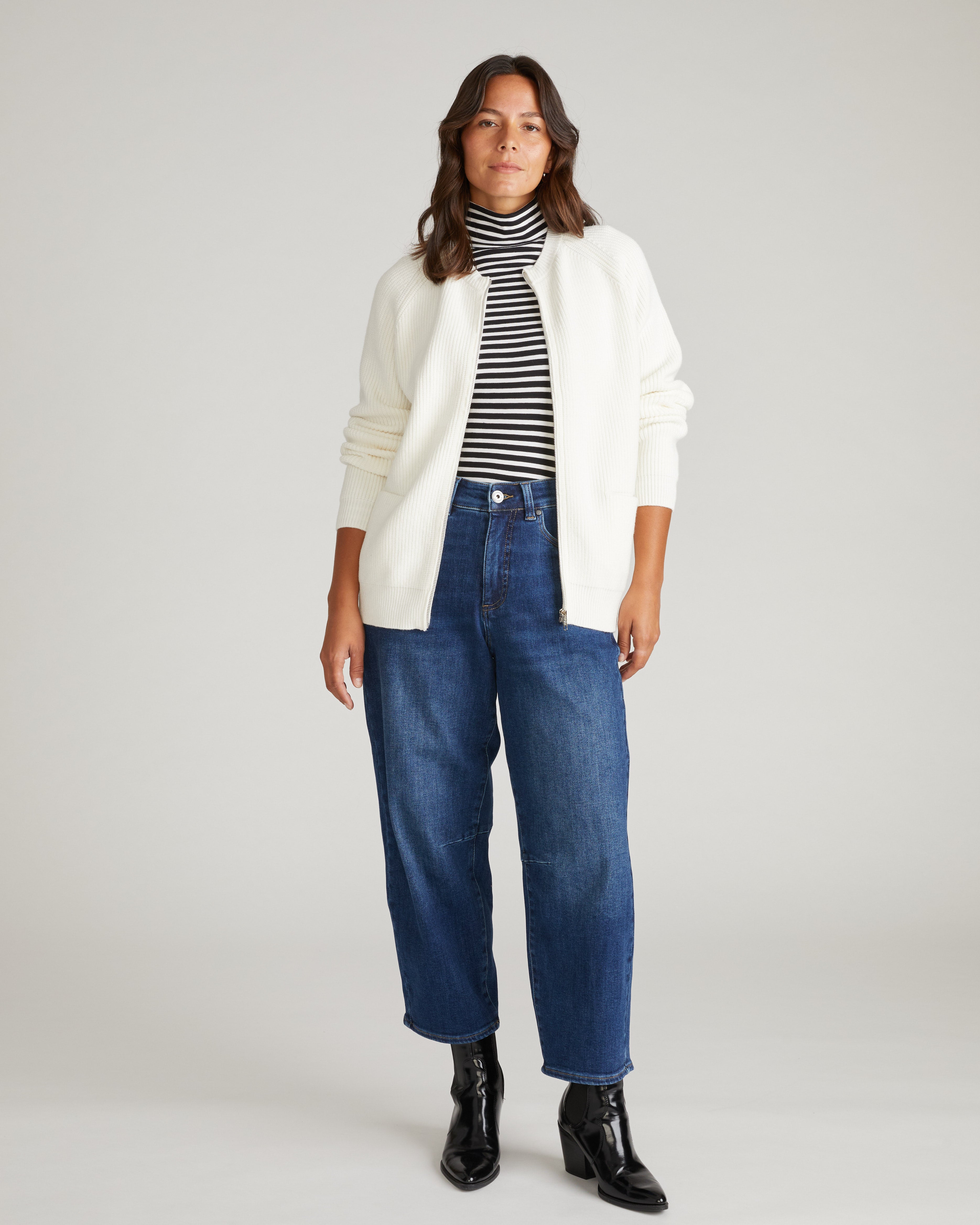 Better-Than-Wool Zip Cardigan - Cream