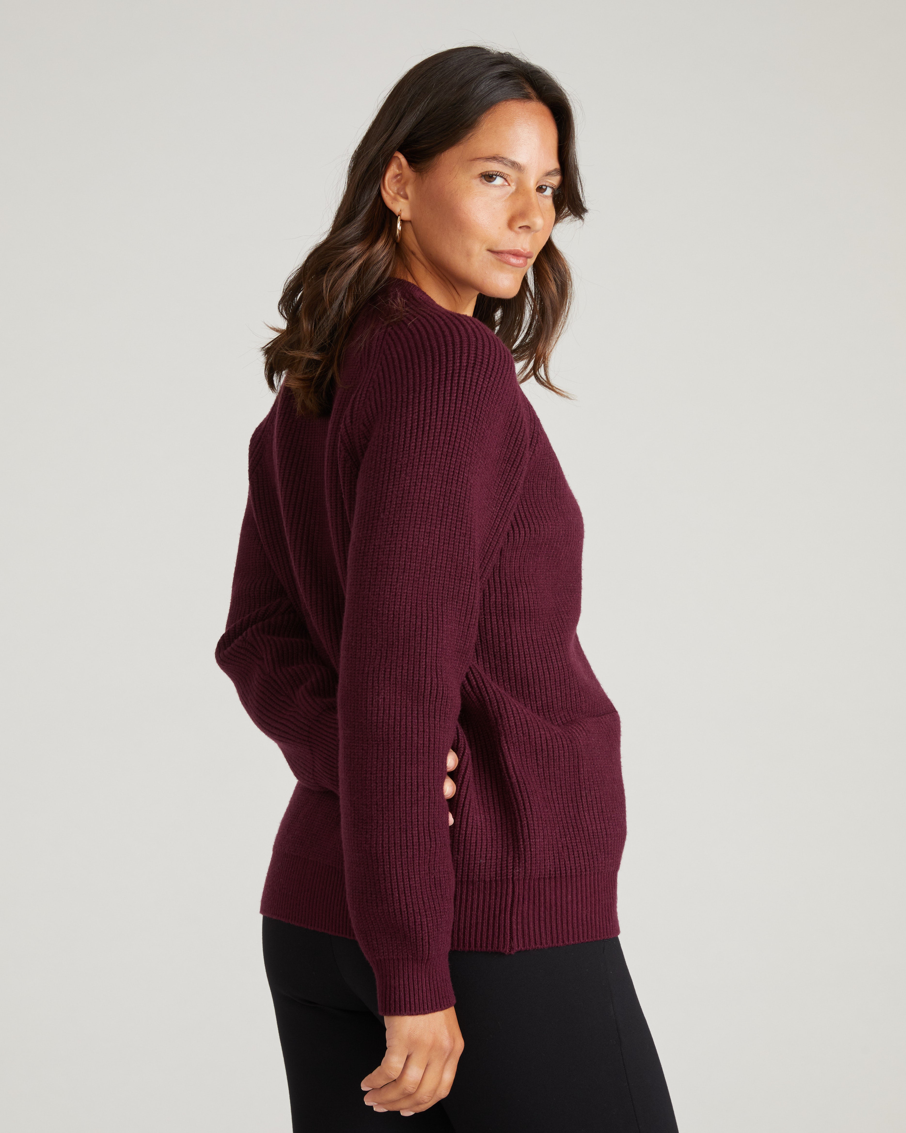 Better-Than-Wool Zip Cardigan - Gamay