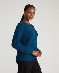 Better-Than-Wool Zip Cardigan - Deep Teal
