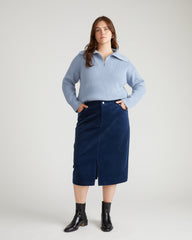 Suzi Corduroy Skirt - Pageant Blue